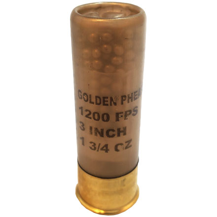 Fiocchi Golden Pheasant 12 Gauge 3" 1-3/4oz  #5 Nickel Plated Shot 1200fps 25 Rounds