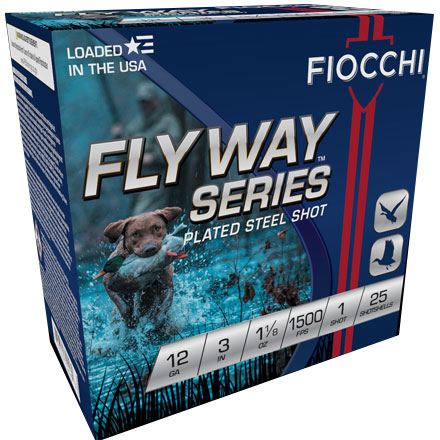 Fiocchi 12 Gauge 3" 1 1/8oz #1 Flyway Steel Waterfowl 25 Rounds 1500 fps
