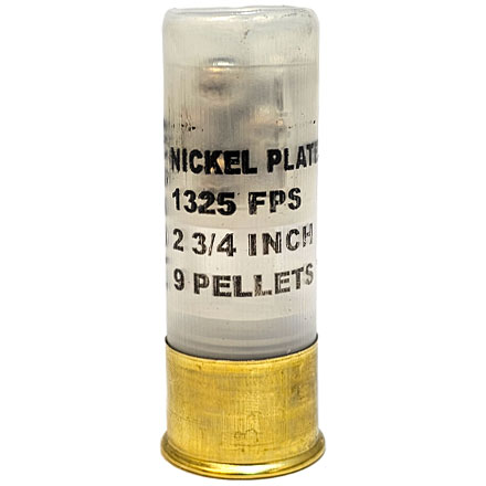 Fiocchi 12 Gauge 2 3/4"  #00 Buckshot 9 Pellets High Velocity Nickel Plated 10 Rounds