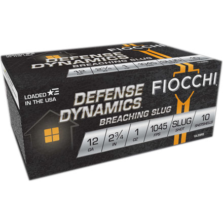 Fiocchi 12 Gauge 2 3/4" 1oz Breaching Round Slug 10 Rounds