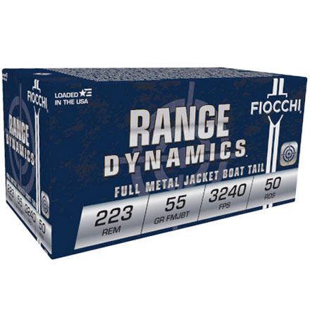 Fiocchi 223 Remington 55 Grain Full Metal Jacket Boat Tail 50 Rounds