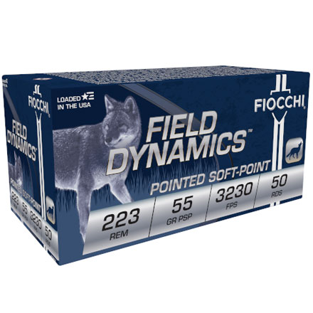 Fiocchi Field Dynamics 223 Remington 55 Grain Soft Point 50 Rounds