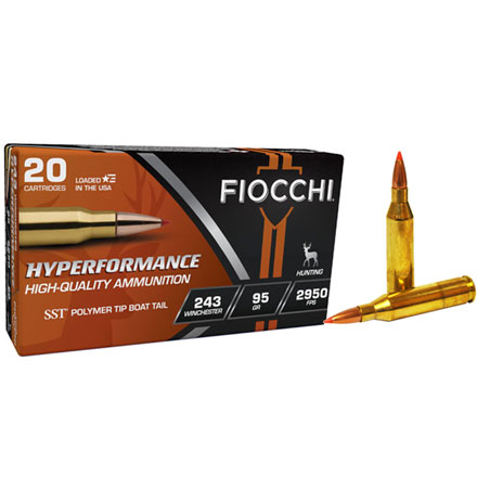 Fiocchi 243 Winchester 95 Grain Super Shock Tip 20 Rounds