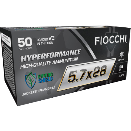 Fiocchi Hyperformance Defense 5.7x28 35 Grain Jacketed Frangible 50 Rounds