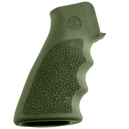 AR-15/M-16 OD Green Rubber Grip With Finger Grooves Fits Standard AR Grip