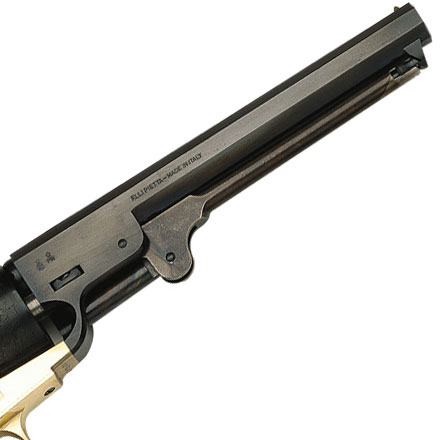 1851 Navy Black Powder Revolver 44 Caliber Brass Frame Walnut Grip 7.5 Inch Octagonal Barrel