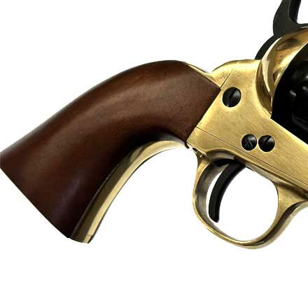 1851 Navy Black Powder Revolver 44 Caliber Brass Frame Walnut Grip 7.5 Inch Octagonal Barrel