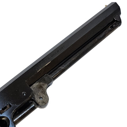 1851 Navy Engraved Black Powder Revolver 36 Caliber Brass Frame Walnut Grip 7.5 Inch Barrel