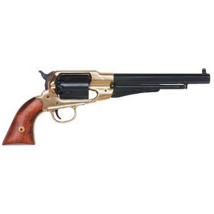 1858 Remington New Army Black Powder Revolver 44 Caliber Brass Frame Walnut Grip 8 Inch Barrel
