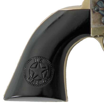 1860 U.S. Marshal Logo 36 Caliber Black Powder Revolver Brass Guard Black Grip 8 Inch Round Barrel