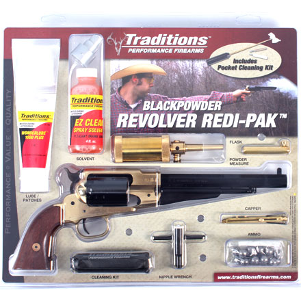 1858 Army Black Powder Revolver 44 Caliber Walnut Grip 8 Inch Blued Octagonal Barrel Redi-Pak