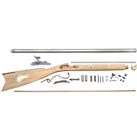 Mountain Rifle Kit 50 Caliber Percussion 32 Inch White Octagonal Barrel 1:48 Twist Steel Trigger