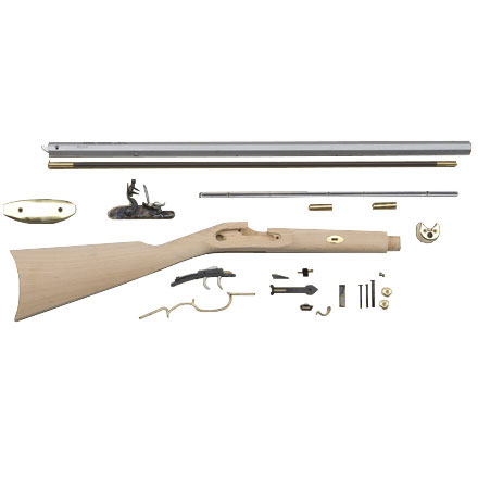 Frontier Rifle Kit 50 Caliber Flintlock 28 Inch Octagonal Barrel 1:48 Twist Rate Brass Trigger