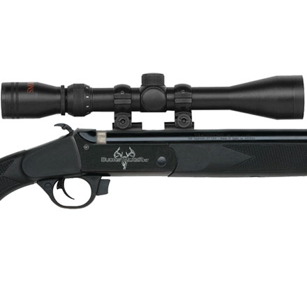 BuckStalker XT 50 Caliber Synthetic Black Stock Blued Barrel With 3-9x40 Duplex Scope Redi-Pak