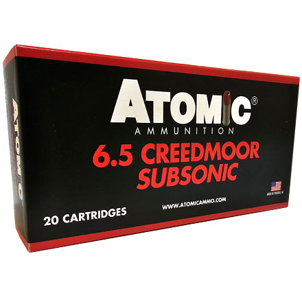 Atomic Ammunition Subsonic 6.5 Creedmoor 129 Grain Soft Point 20 Rounds