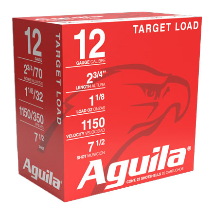 Aguila 12 Gauge 2-3/4" 1-1/8 oz Light 1150 fps #7.5 Shot 25 Rounds