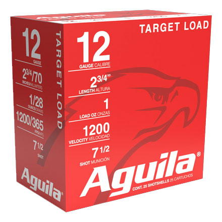 Aguila 12 Gauge 2-3/4" 1 oz 1200 fps #7.5 Shot 25 Rounds