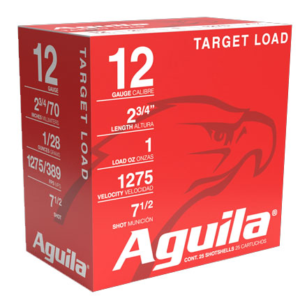 Aguila 12 Gauge 2-3/4" 1 oz 1275 fps #7.5 Shot 25 Rounds