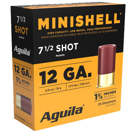 Aguila 12 Gauge Minishell 1-3/4" 5/8oz #7.5 Shot 25 Rounds