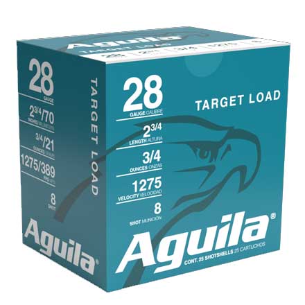 Aguila 28 Gauge 2-3/4" 3/4oz 1275 fps #8 Shot 25 Rounds