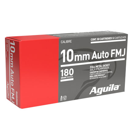 Aguila 10mm Auto180 Grain Full Metal Jacket 50 Rounds