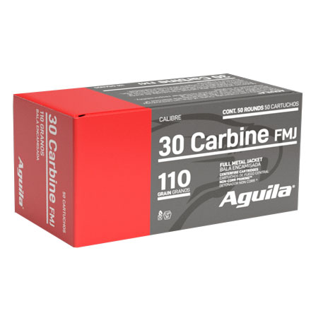 Aguila 30 Carbine Full Metal Jacket 110 Grain 50 Rounds