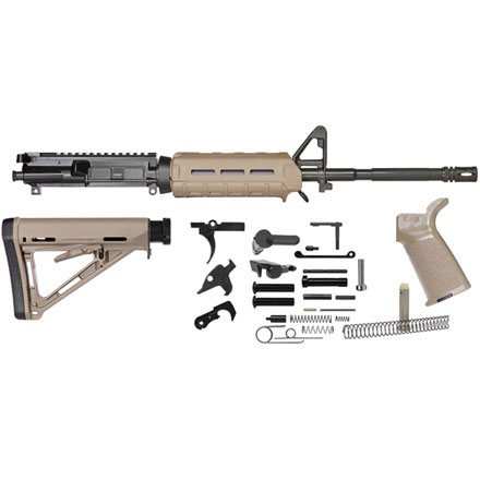 AR-15 16 Inch M4 Carbine Magpul MLOK Rifle Kit (Complete Upper, Lower Parts Kit, Dark Earth)