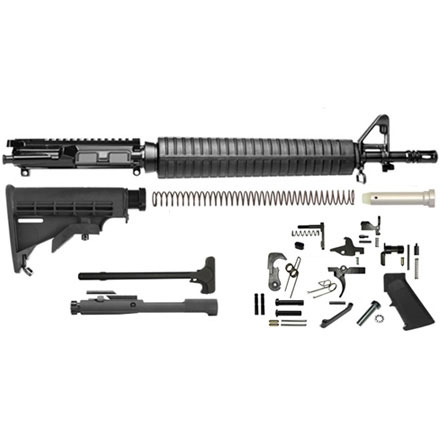 AR-15 16 Inch Heavy Dissipator Rifle Kit (Complete Upper, Lower Parts Kit, Buttstock)