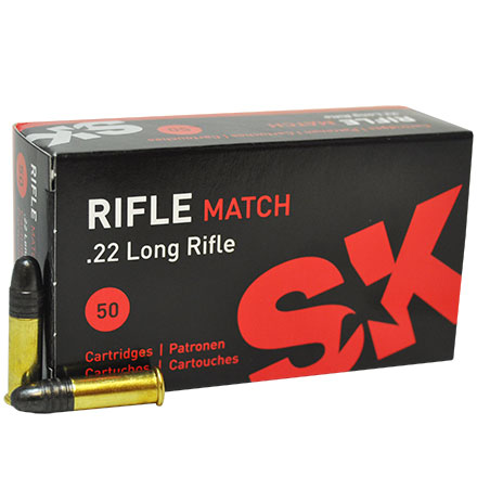 SK Rifle Match 22 LR  40 Grain  50 Round Box