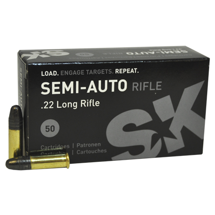 SK Semi-Auto Rifle 22 Long Rifle 40 Grain Round Nose 50 Rounds