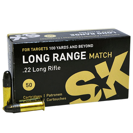 SK Long Range Match 22 Long Rifle 40 Grain Round Nose 50 Round Box