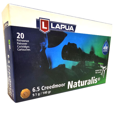 Lapua Ammunition 6.5 Creedmoor 140 Grain Naturalis Solid 20 Rounds