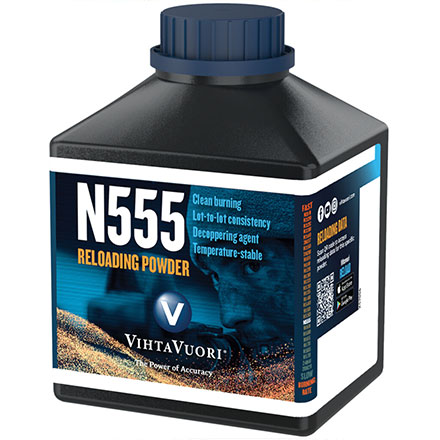 VihtaVuori N555 High Energy Smokeless Rifle Powder (1 lb)