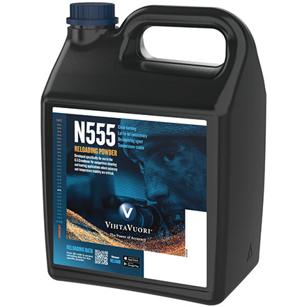 VihtaVuori N555 High Energy Smokeless Rifle Powder (8 lbs)