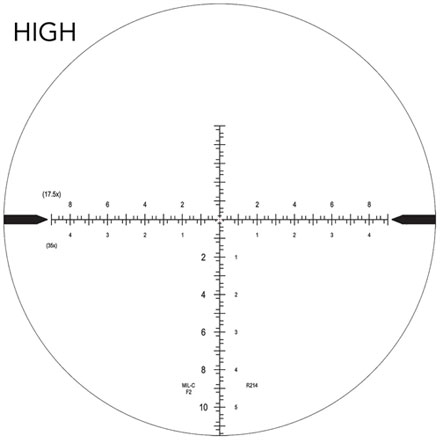 ATACR 7-35X56mm .1 MRAD DigIllum PTL Center Only Illumination Mil-C Reticle Matte Finish