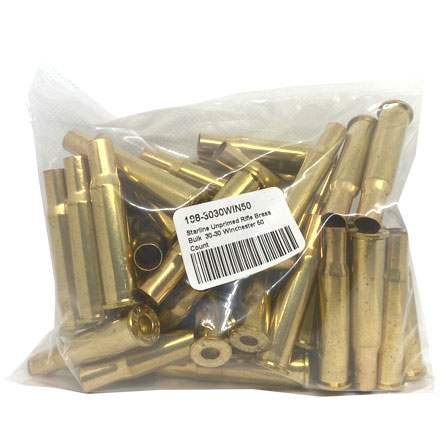 30-30 Winchester Unprimed Rifle Brass 50 Count