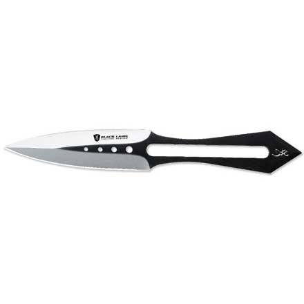 Black Label Stick-It Throwing Stainless Steel 4" Blade Knife Set of 3 with Nylon Sheath