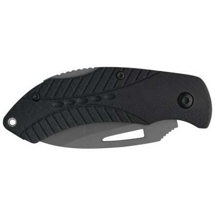 Black Label TNT Folding 1-5/8" Stainless Steel Blade Black Handle 4-5/8" Overall Length