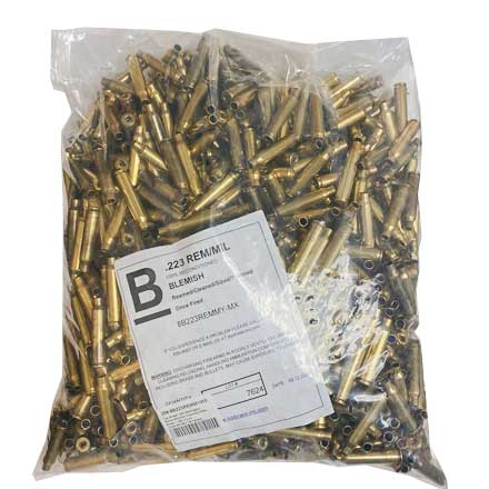 223 Remington Reconditioned Unprimed Rifle Brass 1,000 Count (Cosmetically Blemished)