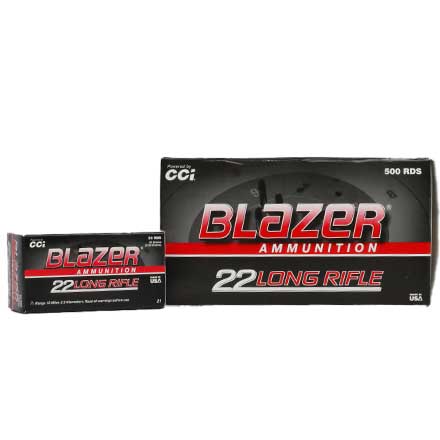 Blazer 22 Long Rifle 40 Grain Lead Round Nose 500 Round Brick