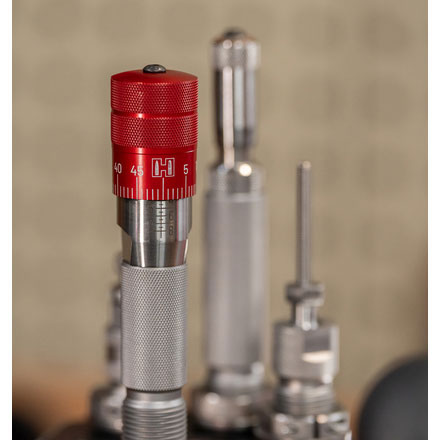 Two Hornady Click-Adjust Bullet Seating Micrometers with FREE Hat and Magazine