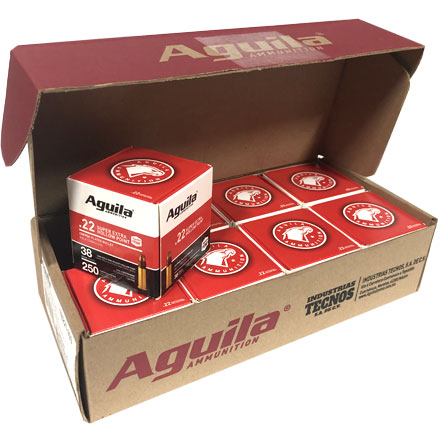 Aguila 22 LR Super Extra High Velocity Copper-Plated Hollow Point 38 Grain 2,000 Rounds