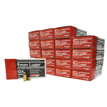 Aguila 9mm Luger Full Metal Jacket 124 Grain 1,000 Round Case