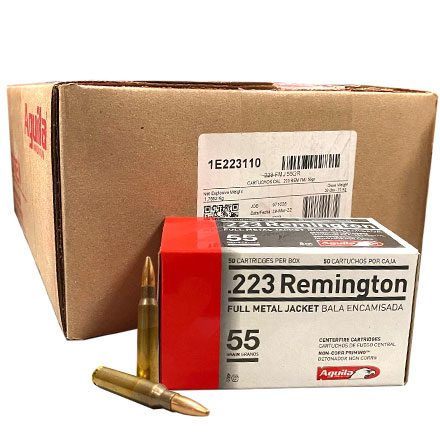 Aguila 223 Remington 55 Grain Full Metal Jacket 1000 Round Case
