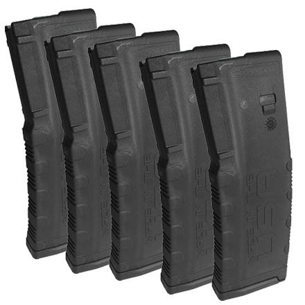 AR-15 30 Round Polymer Magazine Black 5 Pack