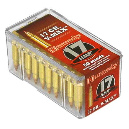 Hornady Varmint Express 17 HMR 17 Grain V-Max 500 Round Brick