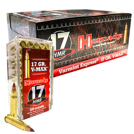 Hornady Varmint Express 17 HMR 17 Grain V-Max 500 Round Brick