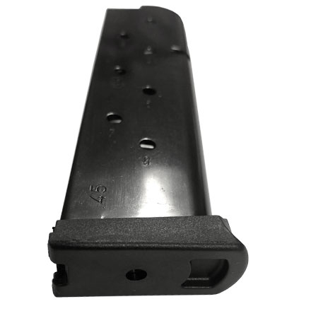 E-Lander 8 Round 1911 45 ACP Steel Magazine With Straight Polymer Floor Plate 10 Pack