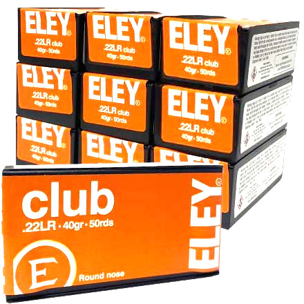 ELEY Club 22LR 40 Grain Round Nose 500 Round Brick