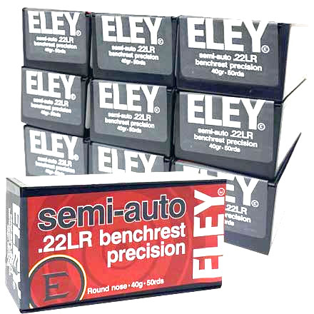 ELEY Semi-Auto Benchrest Precision 22LR 40 Grain Round Nose 500 Round Brick